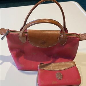 Roberto Merida Pink and Tan Women's Bag Set